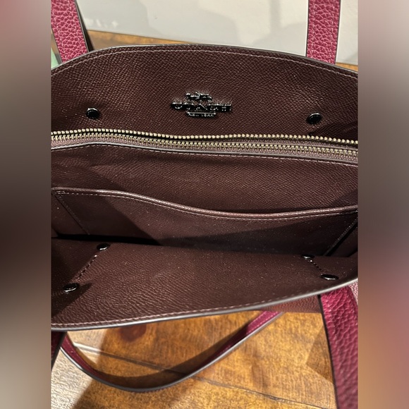 Coach Charlie Carryall in Metallic Berry/Gunmetal - Picture 7 of 7